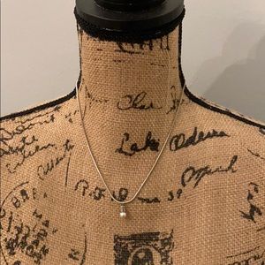 Italian silver chain with light pink pearl charm